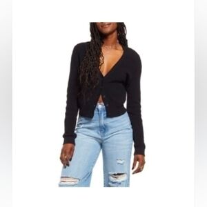 B.P. Ribbed Cotton Blend Cardigan